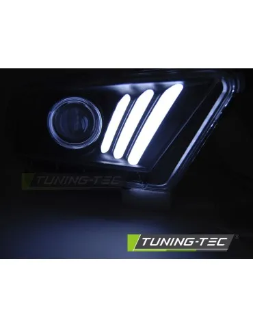 Phares à LED noirs pour FORD MUSTANG V 10-13
