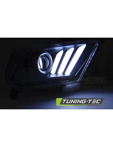 Phares à LED noirs pour FORD MUSTANG V 10-13