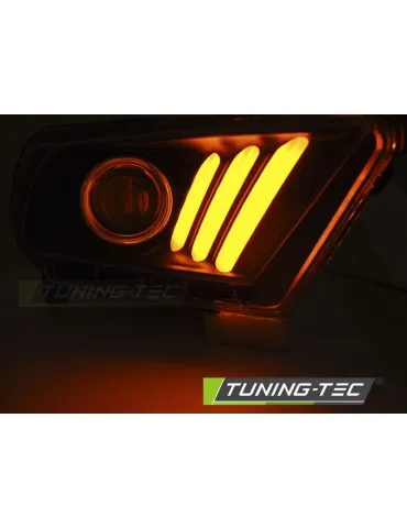 Phares à LED noirs pour FORD MUSTANG V 10-13