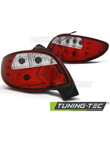 Feux arrière rouges blancs pour PEUGEOT 206 10.98