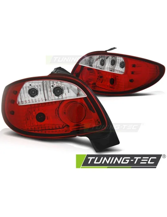 Feux arrière rouges blancs pour Peugeot 206 (à partir de 1998)