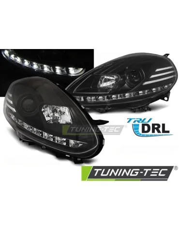 Phares à LED noirs pour FIAT PUNTO EVO 10.09-12