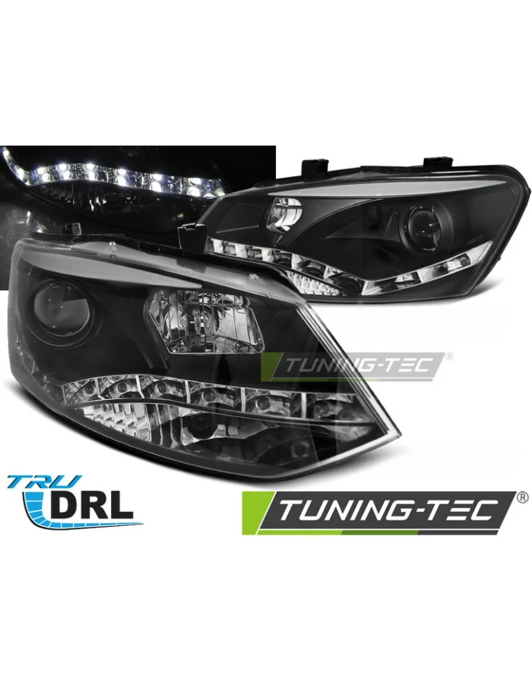 Phares noirs pour VW POLO 6R 09-03.14