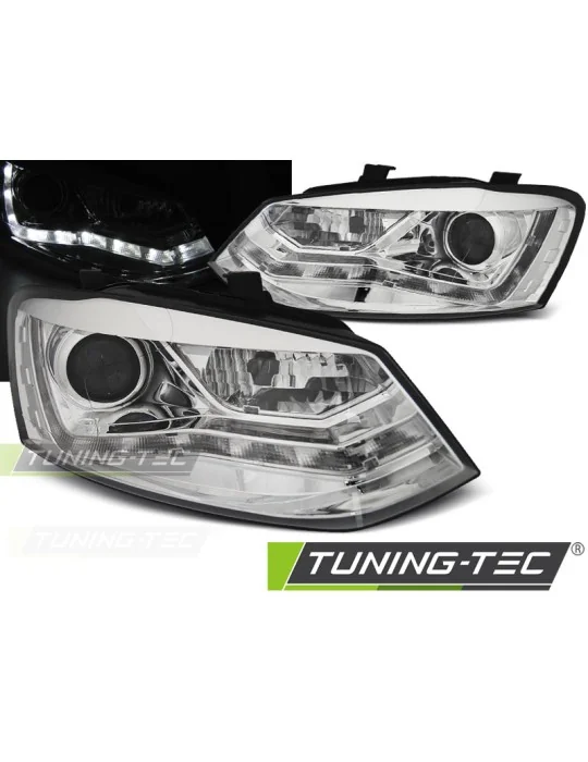 Phares à LED chromés pour VW Polo 6R (2009 - 2014)