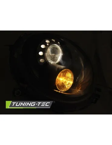 Phares noirs pour BMW MINI COOPER 06-14