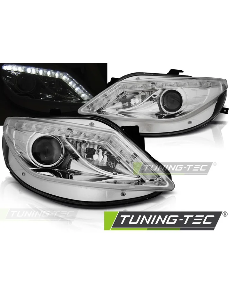 Phares à LED chromés pour SEAT IBIZA 6J 06.08-12