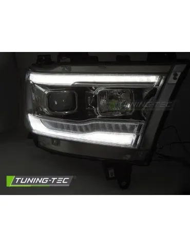Phares à LED chromés pour DODGE RAM 19-22