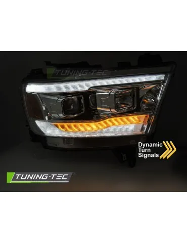Phares à LED chromés pour DODGE RAM 19-22
