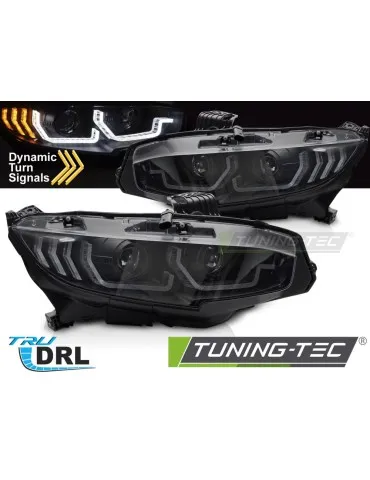 Phares noirs pour HONDA CIVIC X 16-21