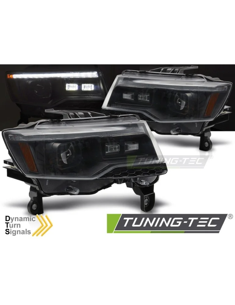 Phares à LED noirs pour CHRYSLER JEEP GRAND CHEROKEE 14-21