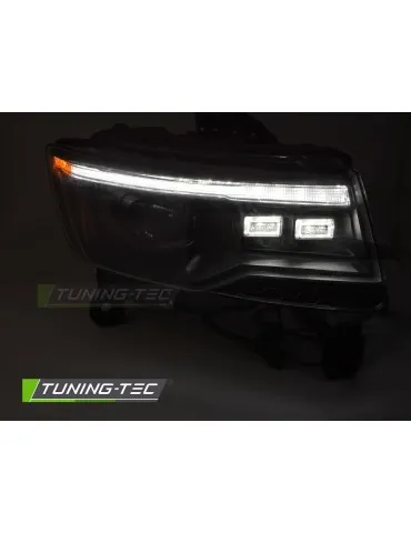 Phares à LED noirs pour CHRYSLER JEEP GRAND CHEROKEE 14-21