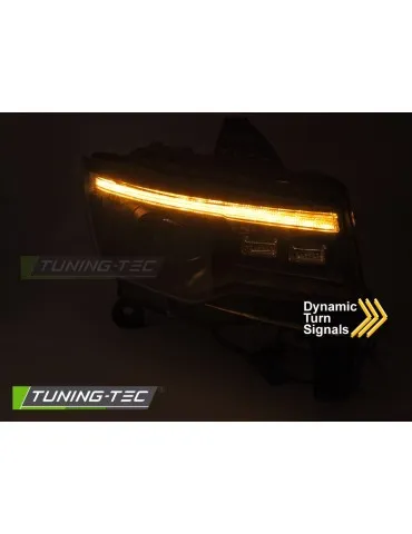 Phares à LED noirs pour CHRYSLER JEEP GRAND CHEROKEE 14-21