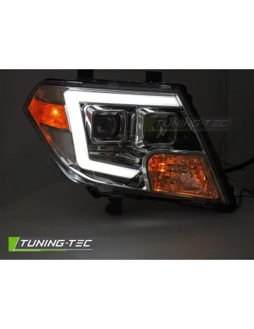 Phares à LED chromés pour NISSAN NAVARA FRONTIER 09-14
