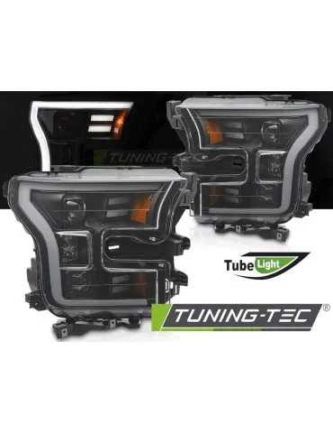 Phares à LED noirs pour FORD F150 MK13 14-17