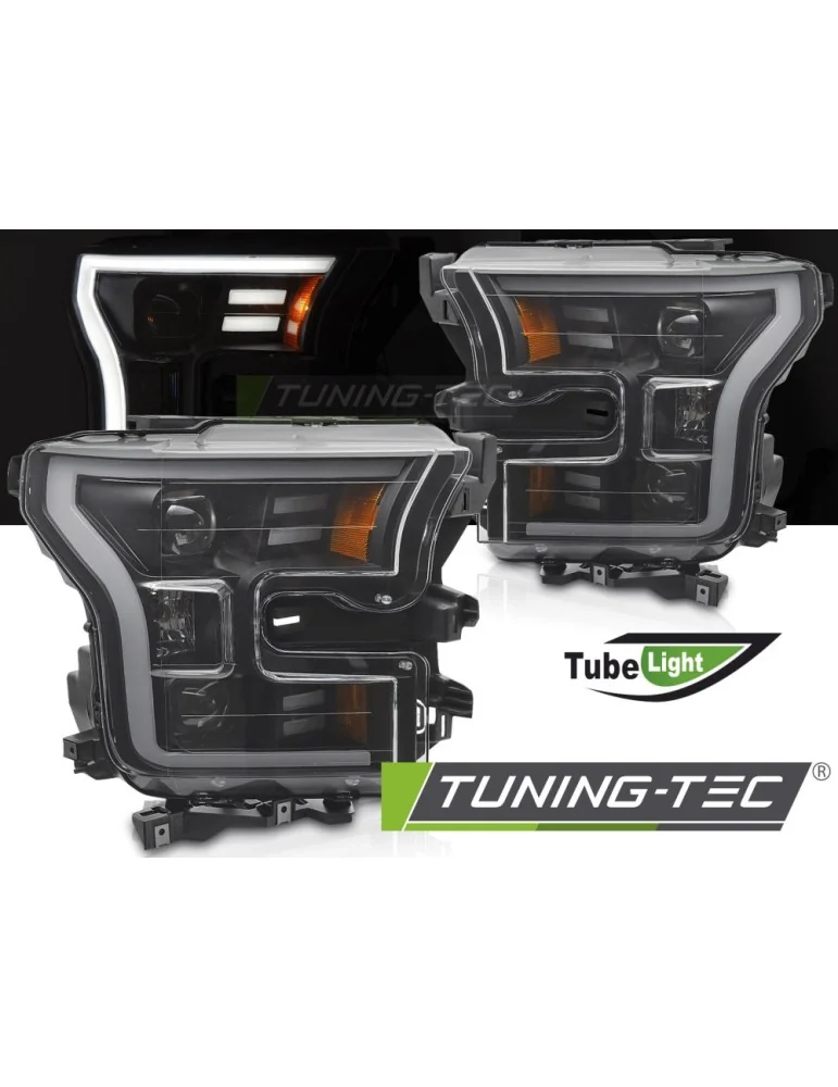 Phares à LED noirs pour FORD F150 MK13 14-17
