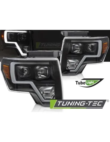 Phares à LED noirs pour FORD F150 MK12 08-14