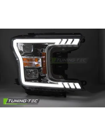 Phares à LED chromés pour FORD F150 MK13 17-20