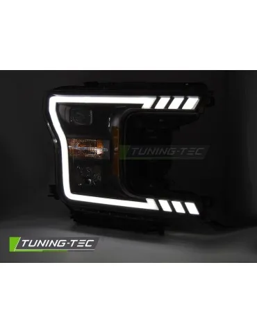 Phares à LED noirs pour FORD F150 MK13 17-20
