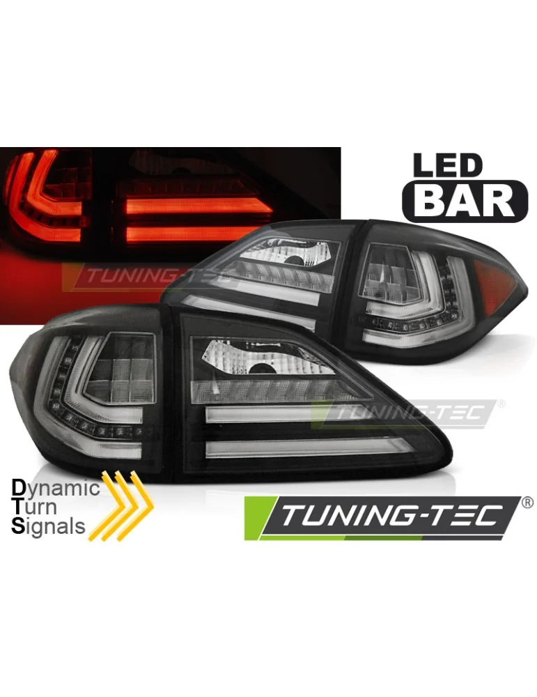 Feux arrière à LED noirs pour LEXUS RX III 350 09-12