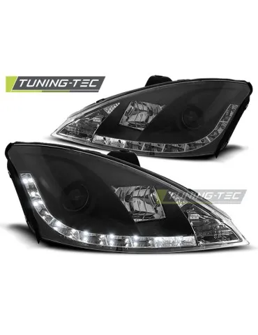 Phares à LED noirs pour FORD FOCUS 10.98-10.01