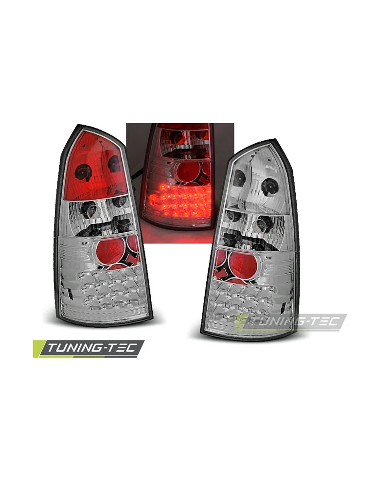 Feux arrière à LED chromés pour FORD FOCUS MK1 10.98-10.04 Break