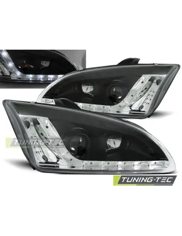 Phares à LED noirs pour FORD FOCUS II 09.04-01.08