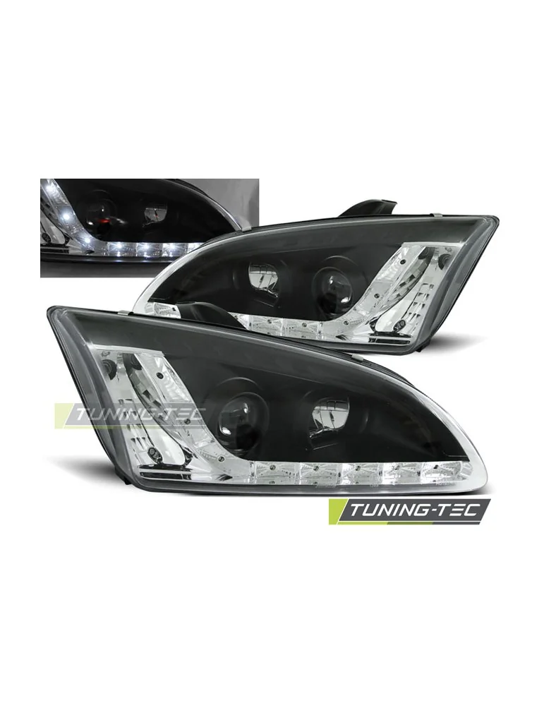 Phares à LED noirs pour FORD FOCUS II 09.04-01.08