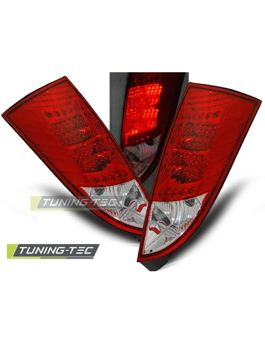 Feux arrière à LED rouges blancs pour Ford Focus MK1 berline à hayon (1998 - 2004)