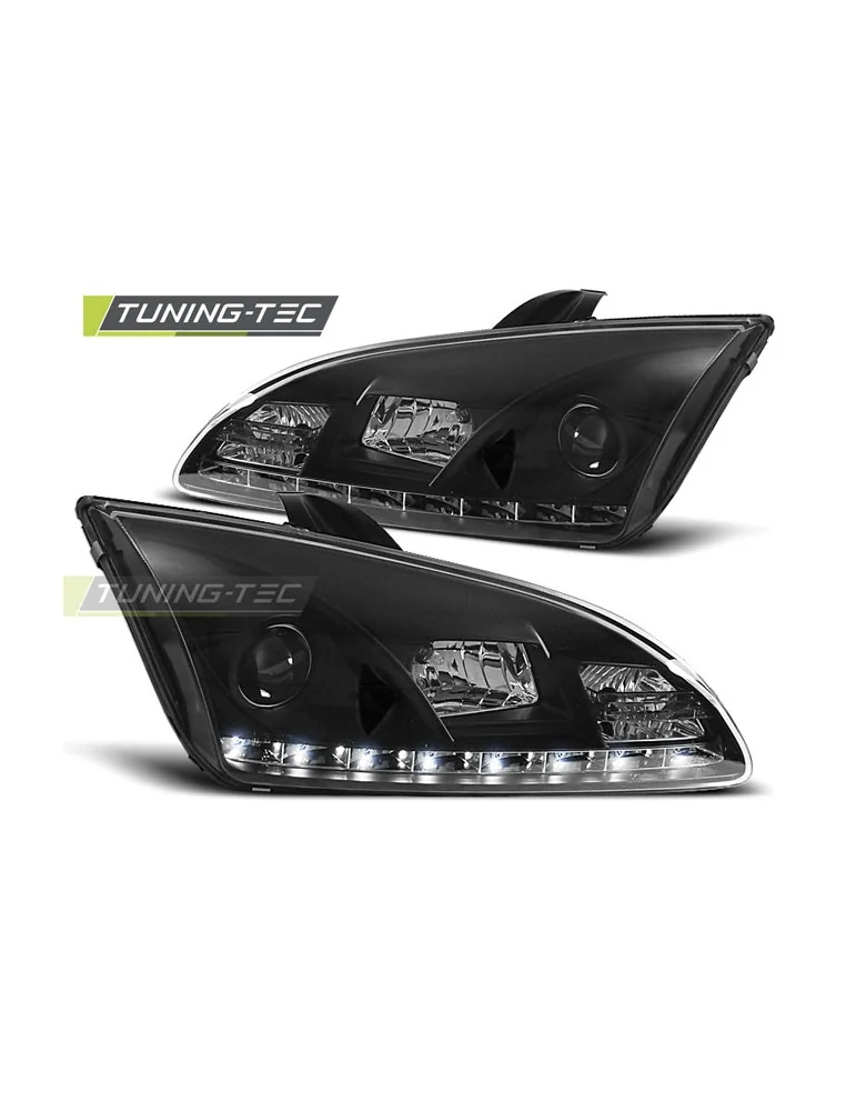 Phares à LED noirs pour FORD FOCUS II 09.04-01.08