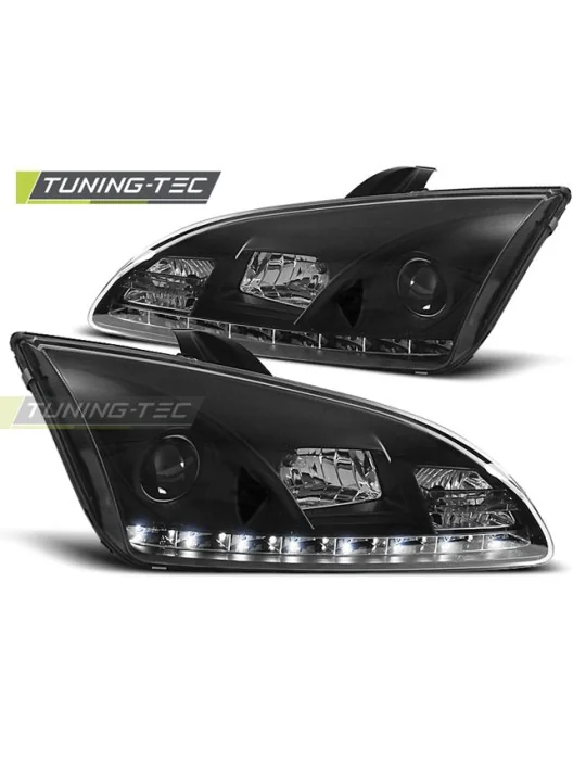 Phares à LED noirs pour Ford Focus II (2004 - 2008)