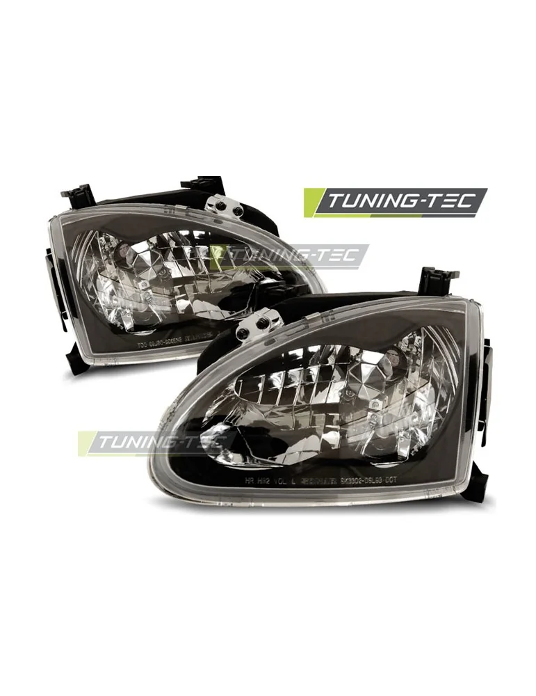 Phares noirs pour HONDA CRX DEL SOL 03.92-97