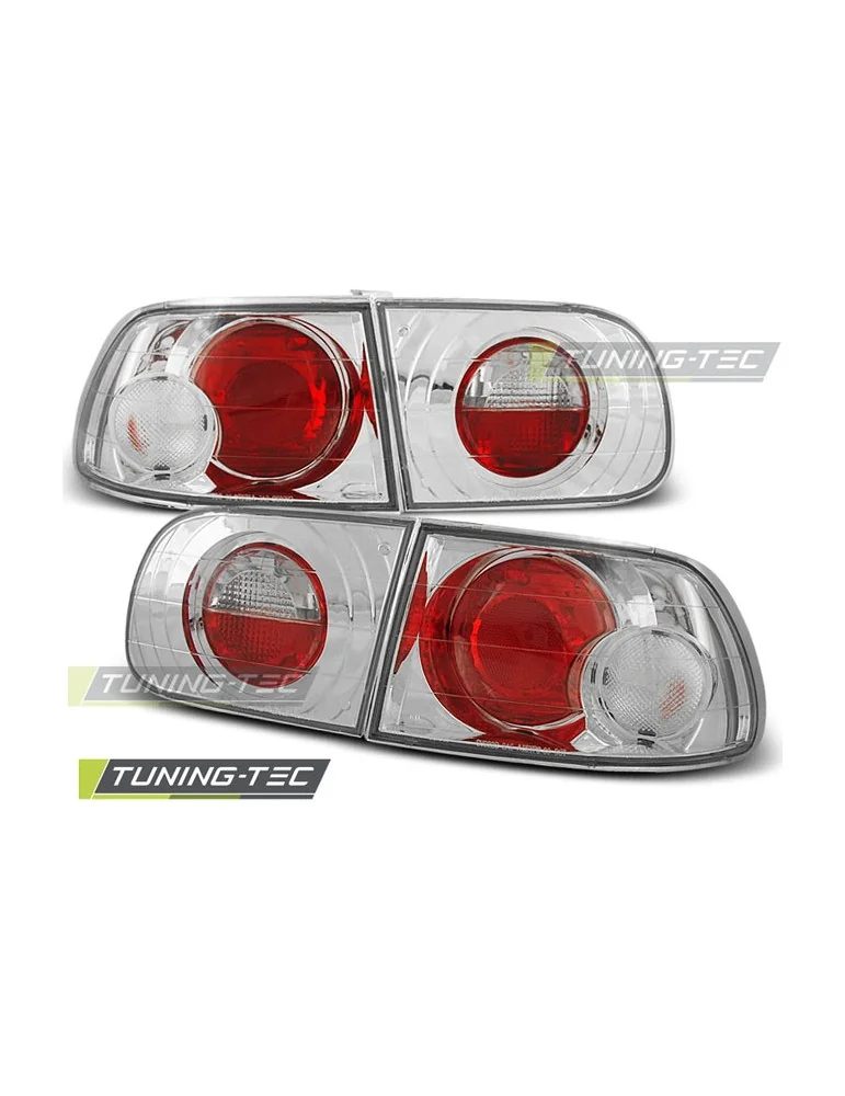 Bloc optique chromé pour HONDA CIVIC 09.91-08.95 3 portes