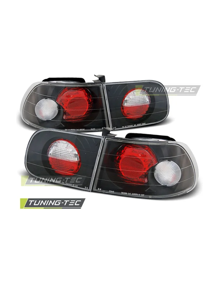 Bloc optique noir pour HONDA CIVIC 09.91-08.95 3 portes