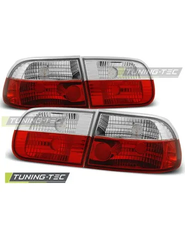 Feux arrière rouges blancs pour HONDA CIVIC0 9.91-08.95 3 portes