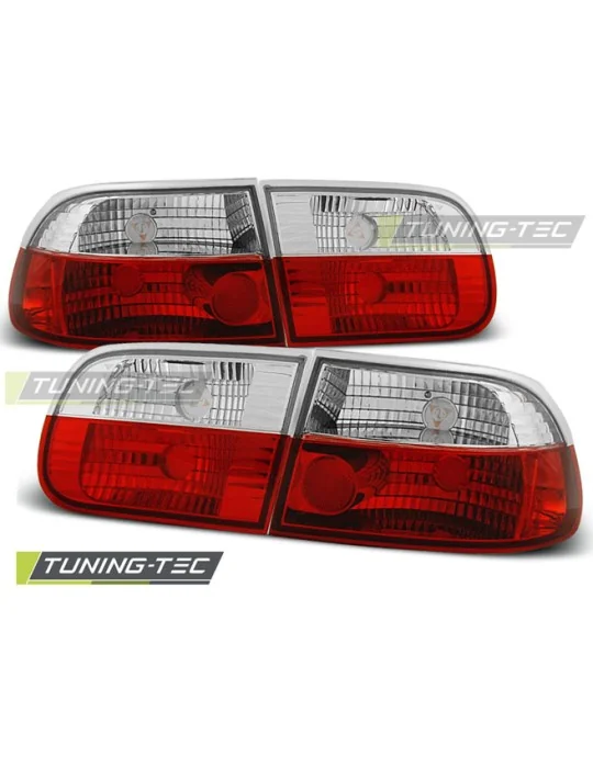 Feux arrière rouges blancs pour Honda Civic 3 portes (1991 - 1995)