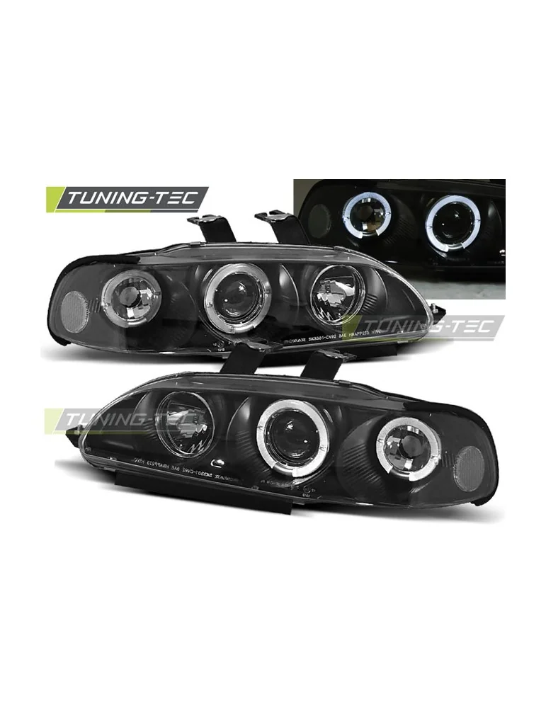 Phares noirs pour HONDA CIVIC 09.91-08.95 2 portes/3 portes