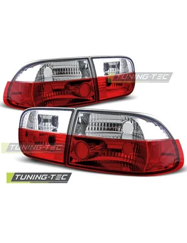 Feux arrière rouges blancs pour HONDA CIVIC 09.91-08.95 2 portes/4 portes