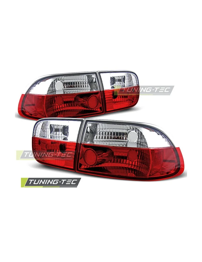 Feux arrière rouges blancs pour HONDA CIVIC 09.91-08.95 2 portes/4 portes