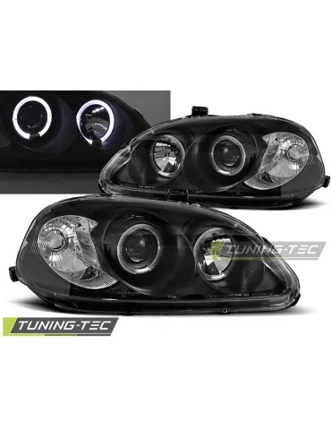 Phares noirs pour HONDA CIVIC 09.95-02.99