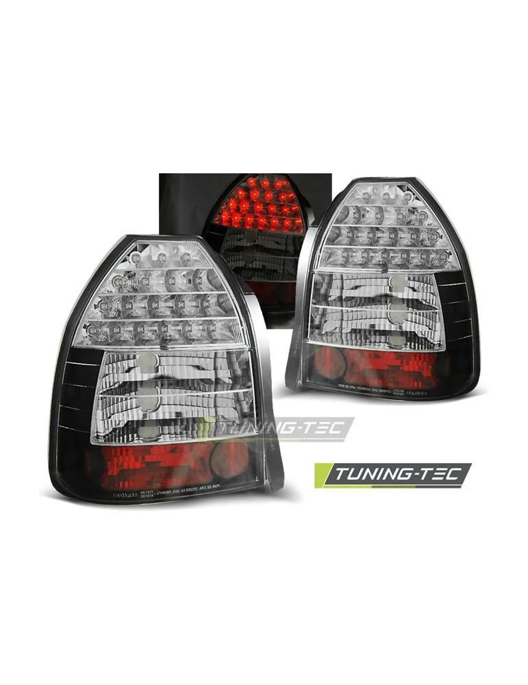 Feux arrière à LED noirs pour HONDA CIVIC 09.95-02.01 3 portes