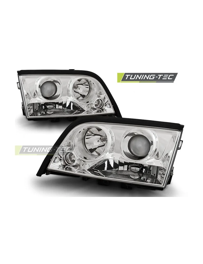 Phares chromés pour MERCEDES W202 C-KLASA 06.93-06.00