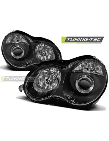 Phares noirs pour MERCEDES W203 C-KLASA 07.00-03.04