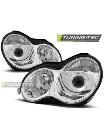 Phares chromés pour MERCEDES W203 C-KLASA 07.00-03.04