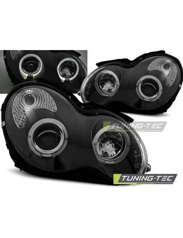 Phares noirs pour MERCEDES W203 C-KLASA 07.00-03.04