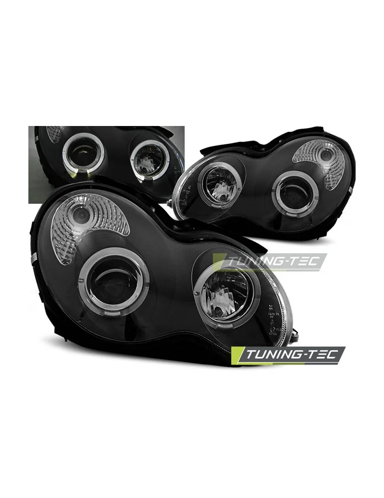 Phares noirs pour MERCEDES W203 C-KLASA 07.00-03.04