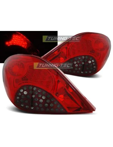 Feux arrière à LED fumés rouges pour PEUGEOT 207 3 portes/5 portes 05.06-06.09