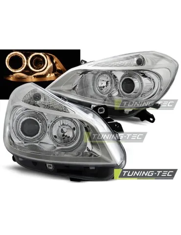Phares chromés pour RENAULT CLIO 3 05-09