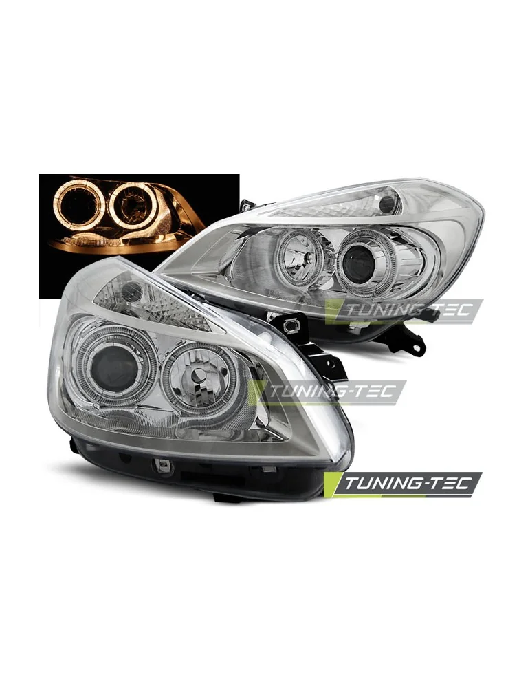 Phares chromés pour RENAULT CLIO 3 05-09