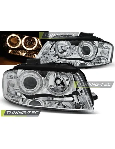 Phares chromés pour AUDI A3 8P 05.03-03.08