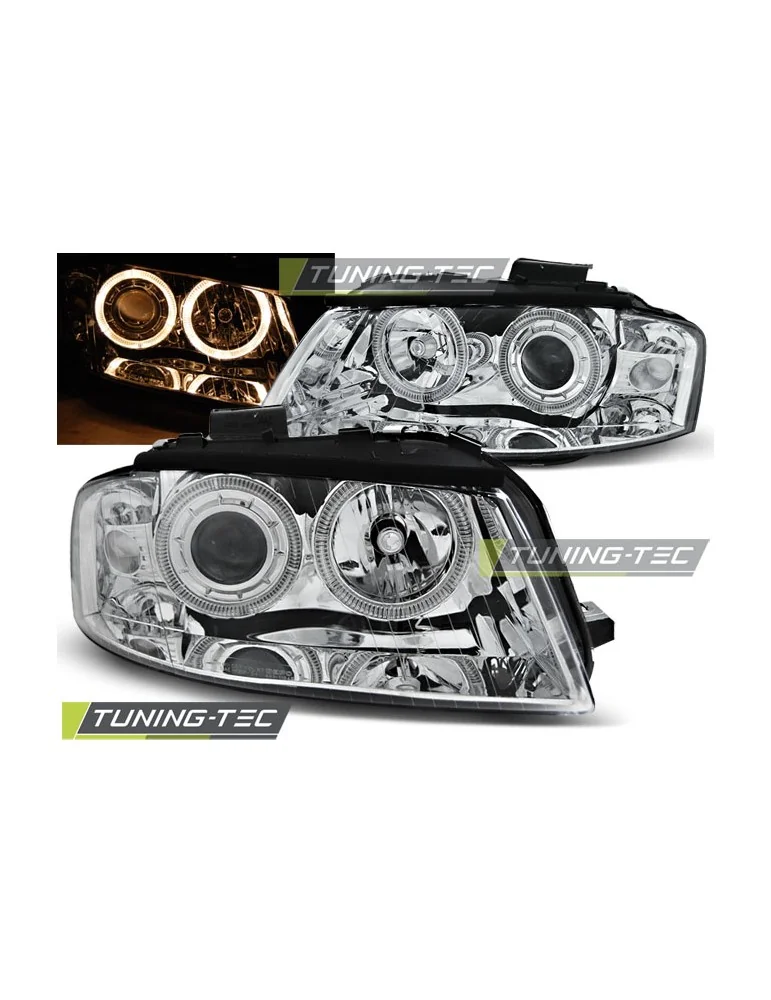 Phares chromés pour AUDI A3 8P 05.03-03.08